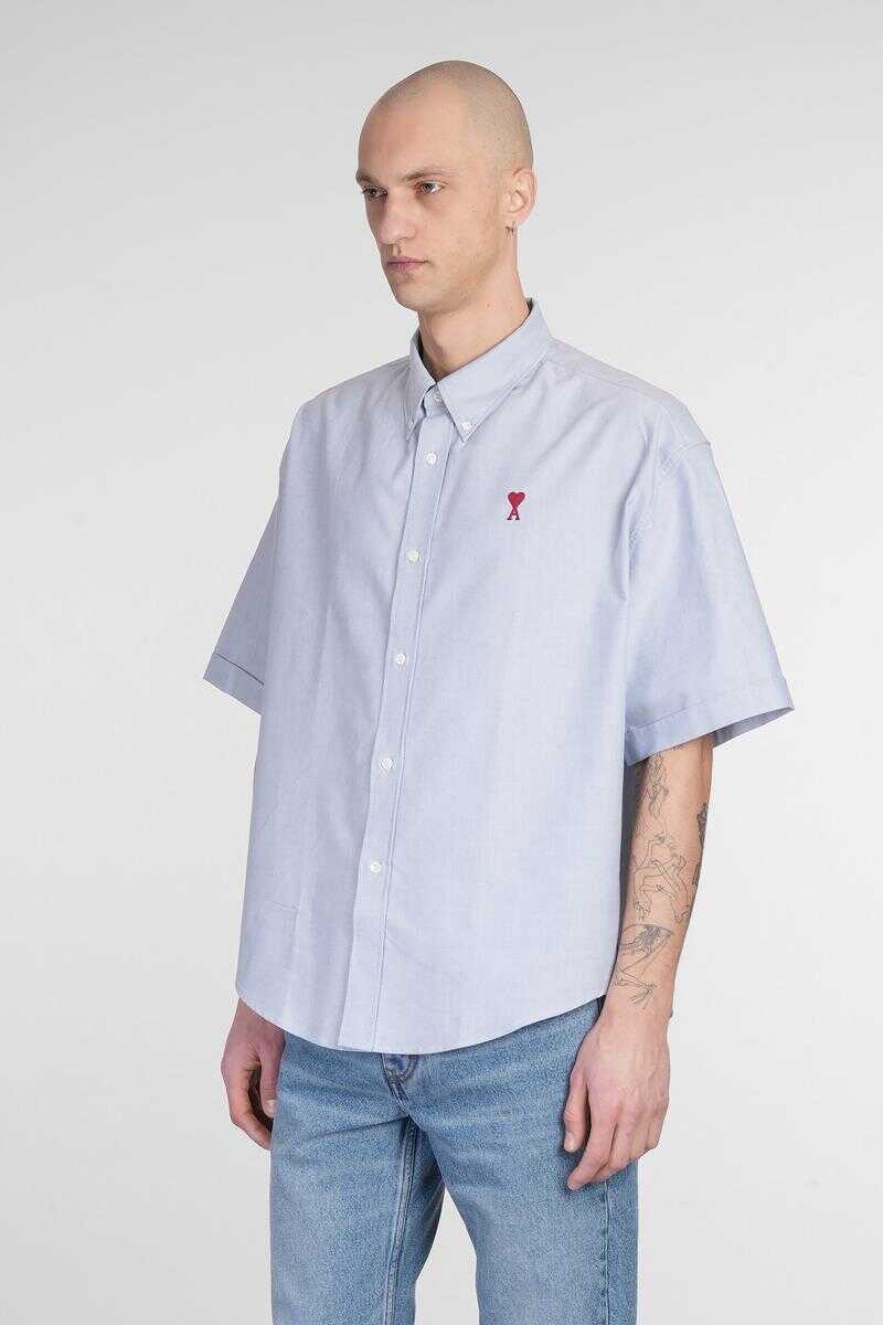 Camasi AMI Paris AMI Paris Shirt BLUE Barbati (BM 17622267) 4