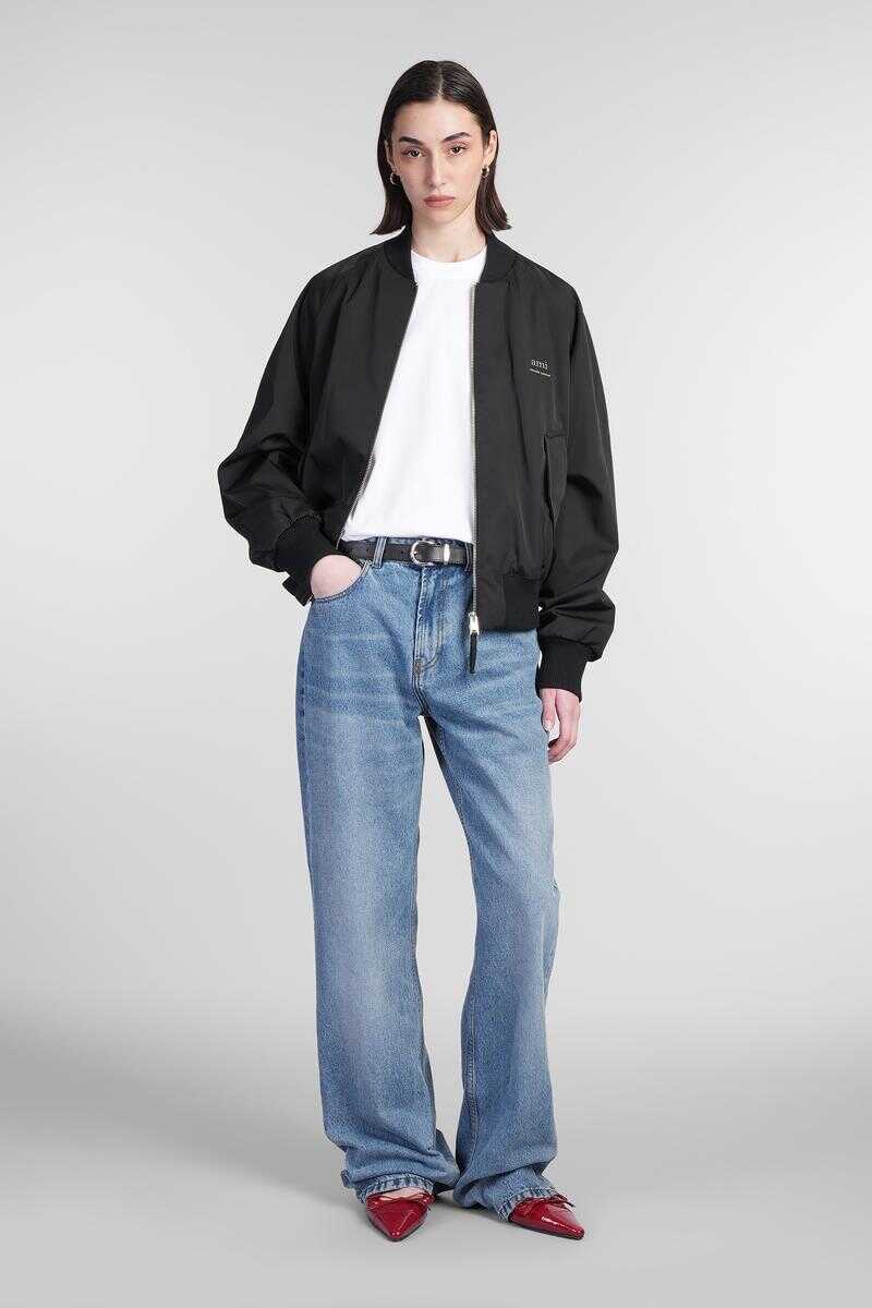 Bomber jacket AMI Paris AMI Paris Bomber Jacket Black Femei (BM 17622318) 2