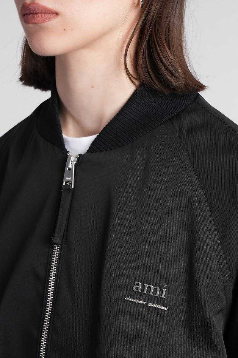 Bomber jacket AMI Paris AMI Paris Bomber Jacket Black Femei (BM 17622318) 5