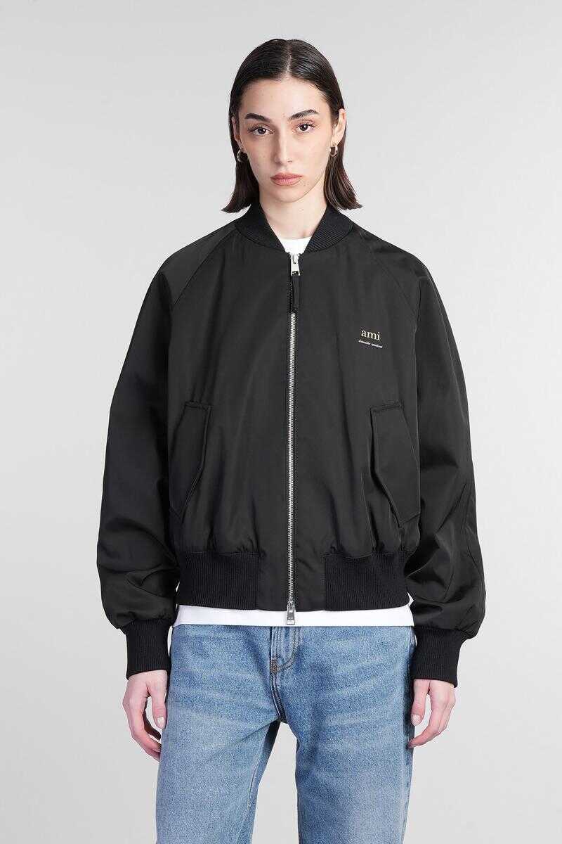 Bomber jacket AMI Paris AMI Paris Bomber Jacket Black Femei (BM 17622318) 1