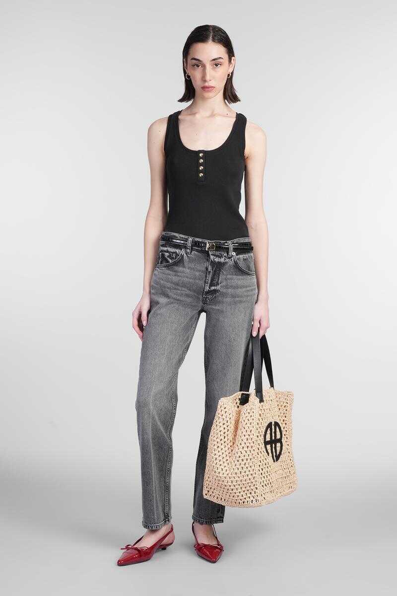 Topuri ANINE BING Anine Bing Alessia Tank Top Black Femei (BM 17622414) 2