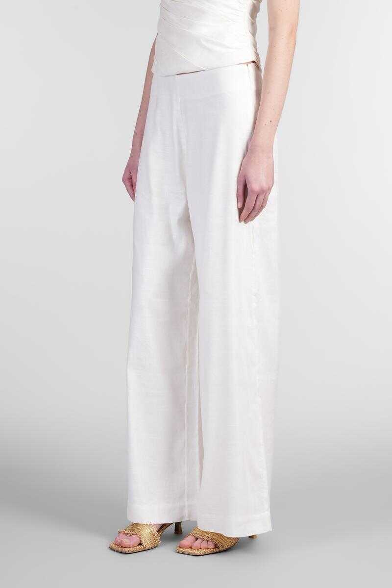 Pantaloni casual CULT GAIA Cult Gaia Kora Pants WHITE Femei (BM 17623065) 4