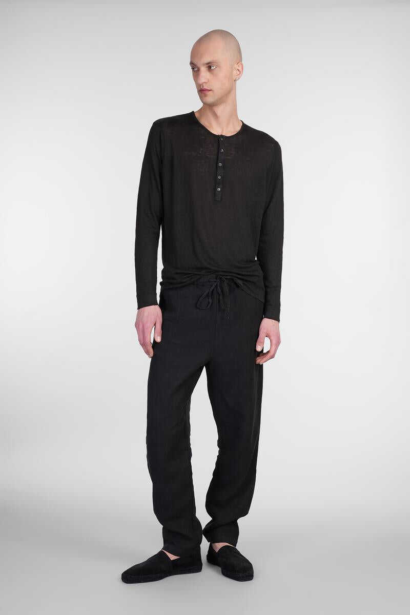 Pantaloni 120 LINO 120 Lino Pants Black Barbati (BM 17623854) 2