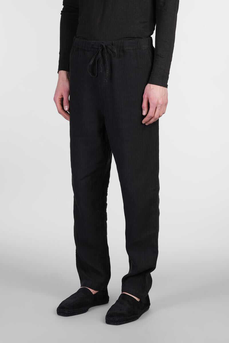 Pantaloni 120 LINO 120 Lino Pants Black Barbati (BM 17623854) 4