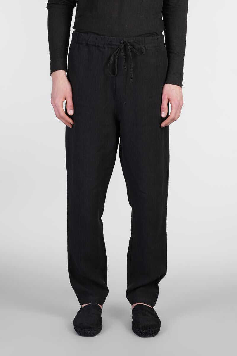 Pantaloni 120 LINO 120 Lino Pants Black Barbati (BM 17623854) 1