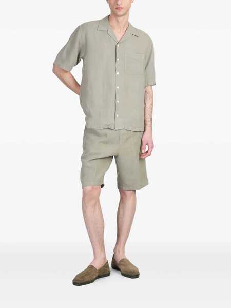 Pantaloni 120 LINO 120 Lino Shorts GREEN Barbati (BM 17623857) 2