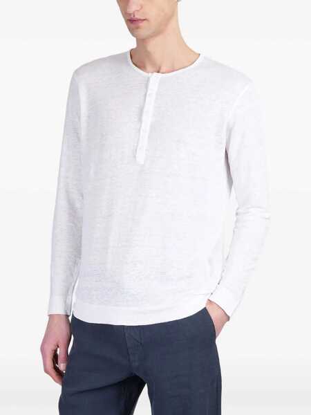 Tricouri 120 LINO 120 Lino T-Shirt WHITE Barbati (BM 17623890) 3