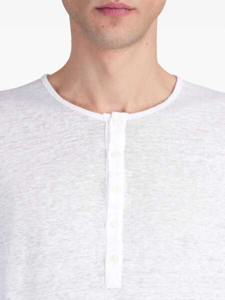 Tricouri 120 LINO 120 Lino T-Shirt WHITE Barbati (BM 17623890) 5