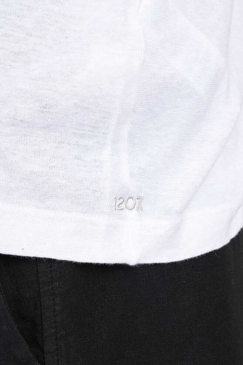 Tricouri 120 LINO 120 Lino T-Shirt WHITE Barbati (BM 17623914) 5