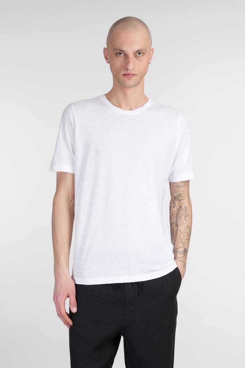 Tricouri 120 LINO 120 Lino T-Shirt WHITE Barbati (BM 17623914) 1