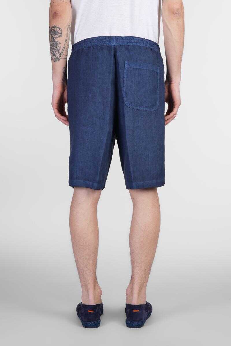 Pantaloni 120 LINO 120 Lino Shorts BLUE Barbati (BM 17623917) 3