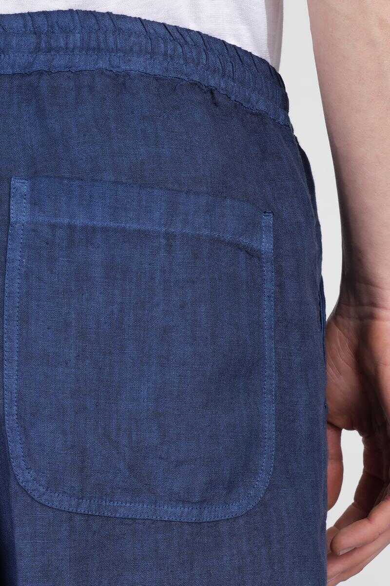 Pantaloni 120 LINO 120 Lino Shorts BLUE Barbati (BM 17623917) 5