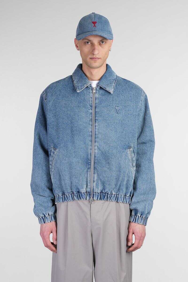 Geci AMI Paris AMI Paris Denim Jackets BLUE Barbati (BM 17624652) 1