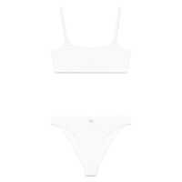Costume de baie 'Phoebe' White Bikini With Twisted Straps And Scoop Neck In Tech Fabric Woman Femei