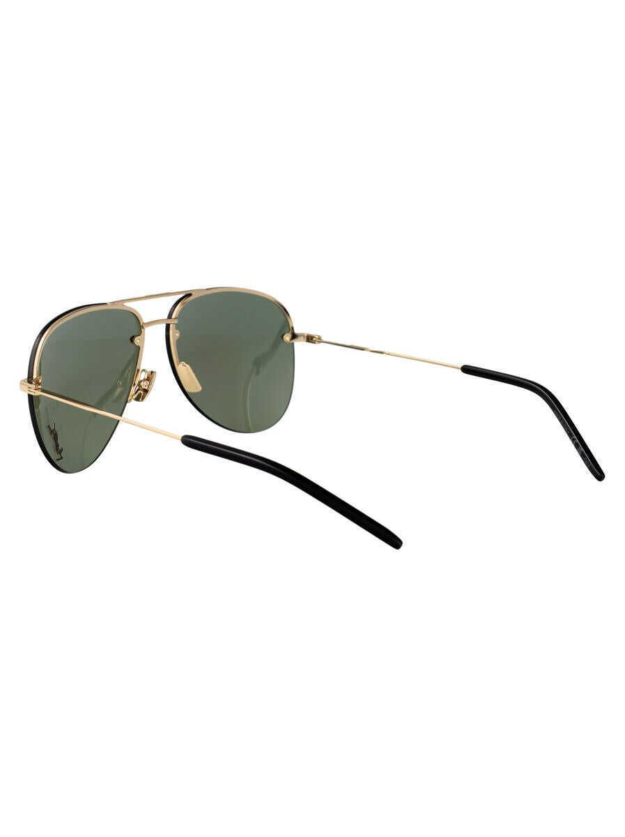 Ochelari de soare Saint Laurent Saint Laurent Eyewear Sunglasses 003 GOLD GOLD GREEN Femei (BM 17627307) 4