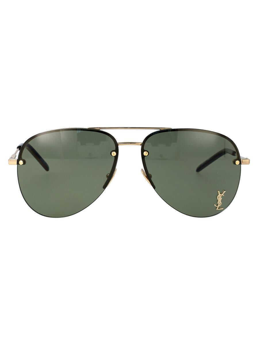 Ochelari de soare Saint Laurent Saint Laurent Eyewear Sunglasses 003 GOLD GOLD GREEN Femei (BM 17627307) 1