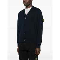 Pulovere Stone Island pentru Barbati - Cardigane Stone Island Stone Island Blue Cotton Cardigan BLUE Barbati (BM 17629311) - B-mall.ro