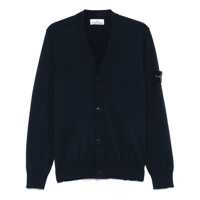 Cardigane Stone Island Blue Cotton Cardigan Barbati