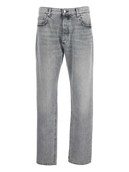 Blugi Icon Denim Grey Pants With Belt Loops And Rear Logo Patch In Denim Man GREY Barbati (BM 17629422) 1