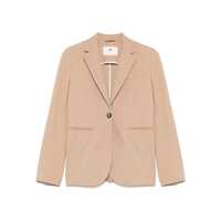 Sacouri Peuterey Beige Single Breasted Blazer Femei