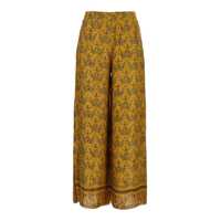 Pantaloni casual 'Iris' Multicolor Pants With Wide Leg And All-Over Print In Silk Woman Femei
