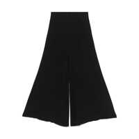 Pantaloni casual Semicouture 'Avril' Black Silk Blend Trousers Femei