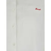 Imbracaminte DUNST Dama - Tricouri DUNST White T-Shirt With Classic Collar And Logo Lettering Embroidery On The Front In Cotton Blend Woman WHITE Femei (BM 17631654) - B-mall.ro