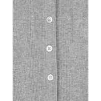 Imbracaminte DUNST Dama - Cardigane DUNST Pointelle Grey Crewneck Cardigan With Front Button Closure In Cotton Woman GREY Femei (BM 17631660) - B-mall.ro