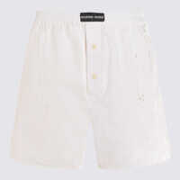 Pantaloni casual Marine Serre White Cotton Shorts Femei