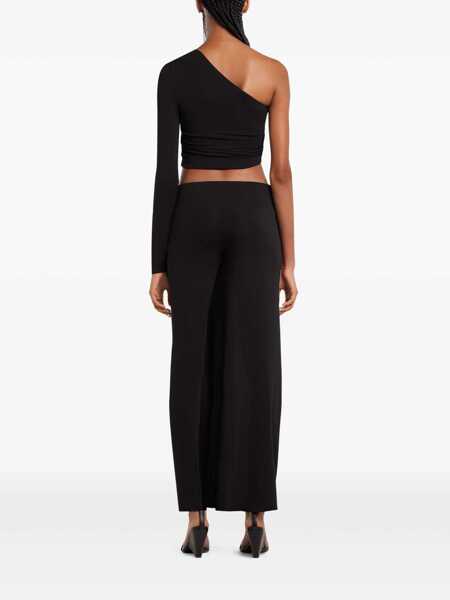 Bluze COURRGES One-shoulder crop-top Black Femei (BM 17632143) 4