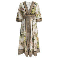 Rochii elegante Printed Cotton Midi Dress FOULARD40 PRINTED COTTON Femei