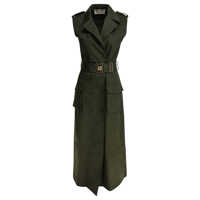 Rochii elegante Gabardine Midi Dress PALM SHADE40 Gabardine Femei
