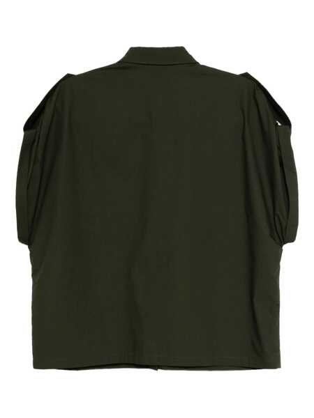 Camasi office ELIE SAAB Cotton poplin shirt Green Femei (BM 17632548) 2