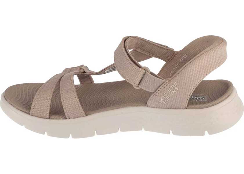 Sandale fara toc SKECHERS Slip-Ins: Go Walk Flex Sandal - Illuminate Beige Femei (BM 17632753) 2