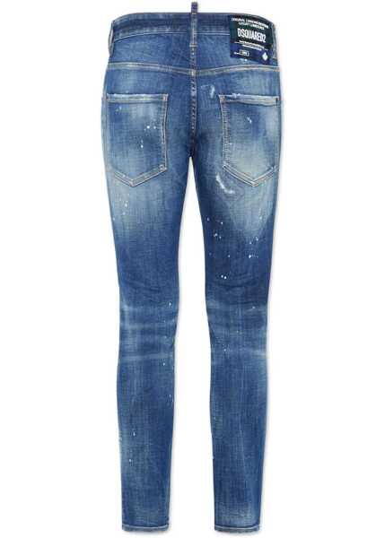 Blugi slim fit DSQUARED2 Slim fit jeans Skater Blue Barbati (BM 17632801) 2