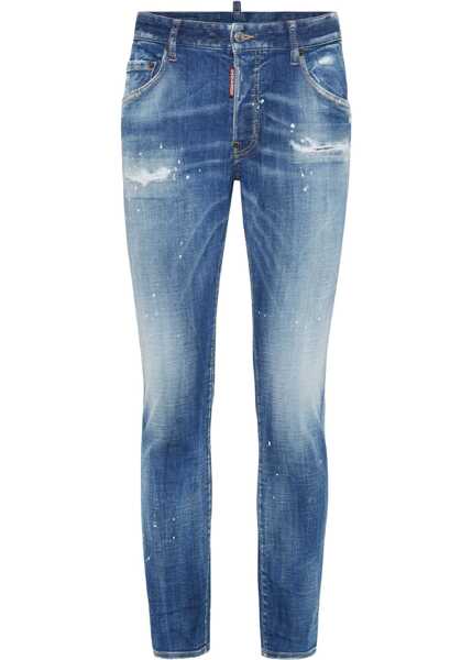 Blugi slim fit DSQUARED2 Slim fit jeans Skater Blue Barbati (BM 17632801) 1