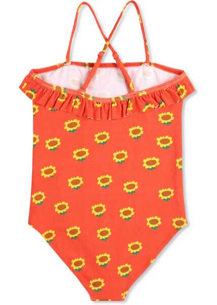 Costume de baie 2 piese Bobo Choses Girl Interoperability Costume With Sunflowers All Over RED Fete (BM 17633038) 2