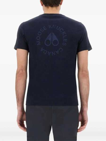 Tricouri Moose Knuckles Off Island T-Shirt BLUE Barbati (BM 17633080) 3