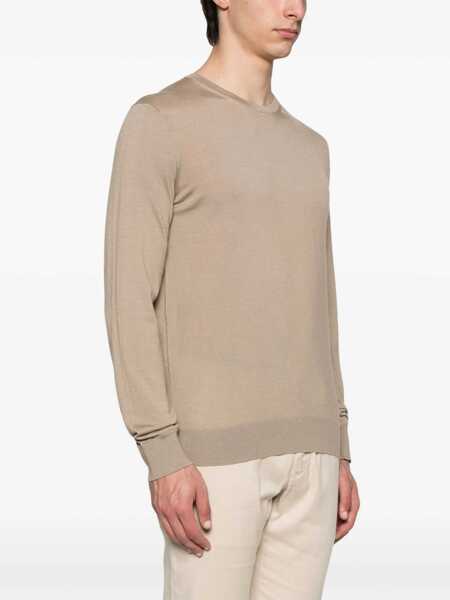 Pulovere ZEGNA Cashmere And Silk Sweater BEIGE Barbati (BM 17633128) 3