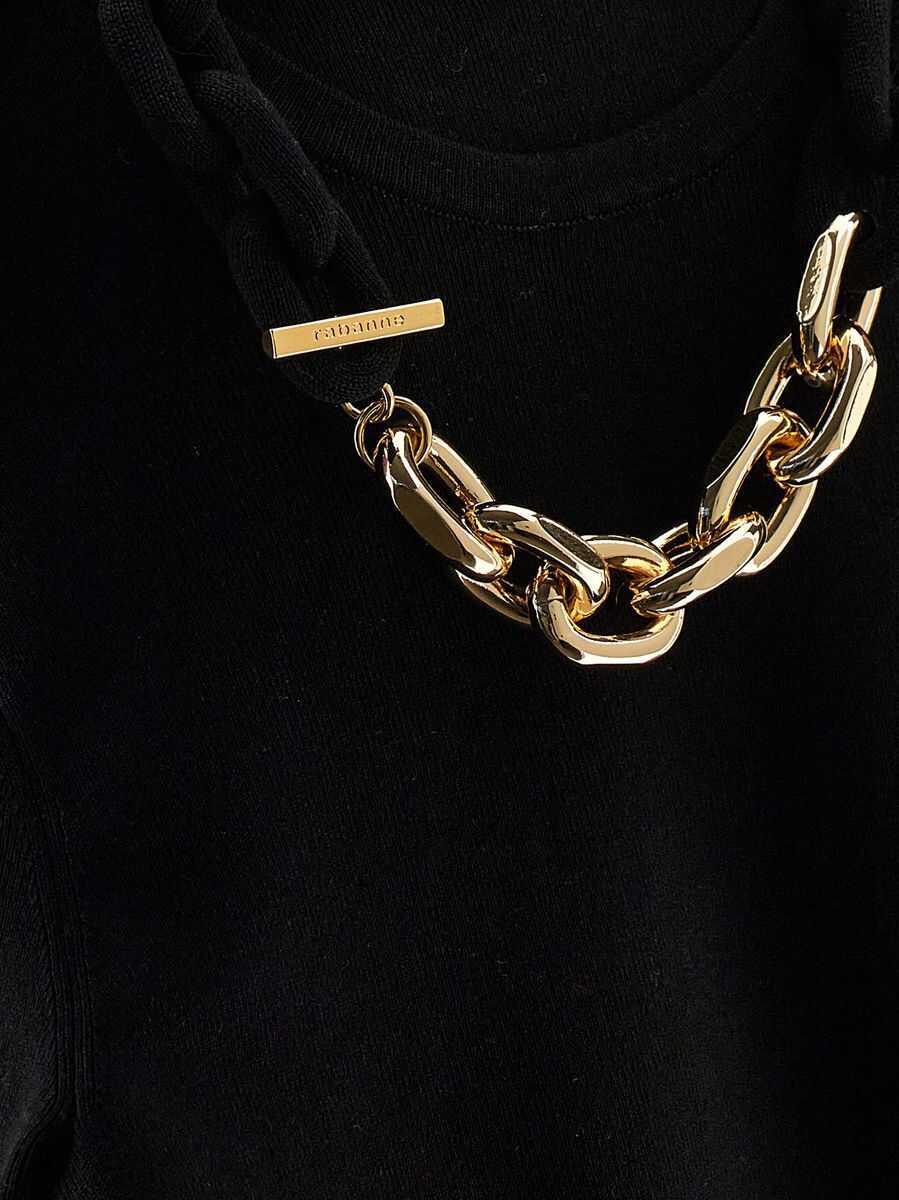 Tricouri RABANNE Rabanne Chain T-Shirt Black Femei (BM 17634021) 4