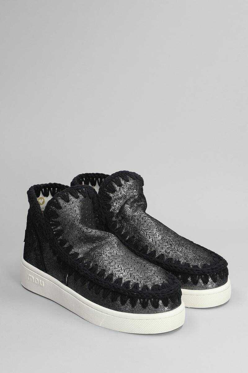 Bocanci Mou Mou Eskimo Sneaker Low Heels Ankle Boots Black Femei (BM 17634270) 2