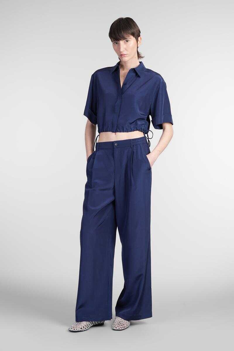 Camasi SIMKHAI Simkhai Ryett Shirt BLUE Femei (BM 17634450) 2