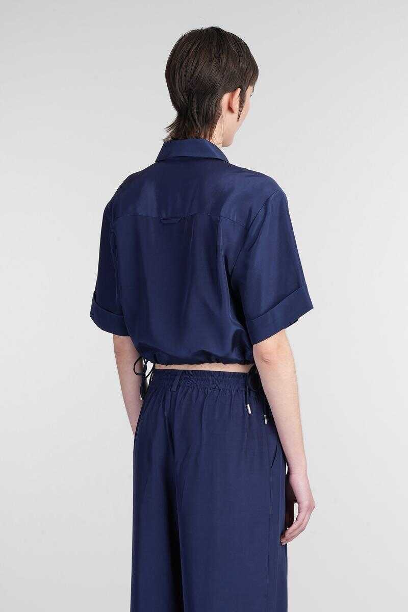 Camasi SIMKHAI Simkhai Ryett Shirt BLUE Femei (BM 17634450) 3