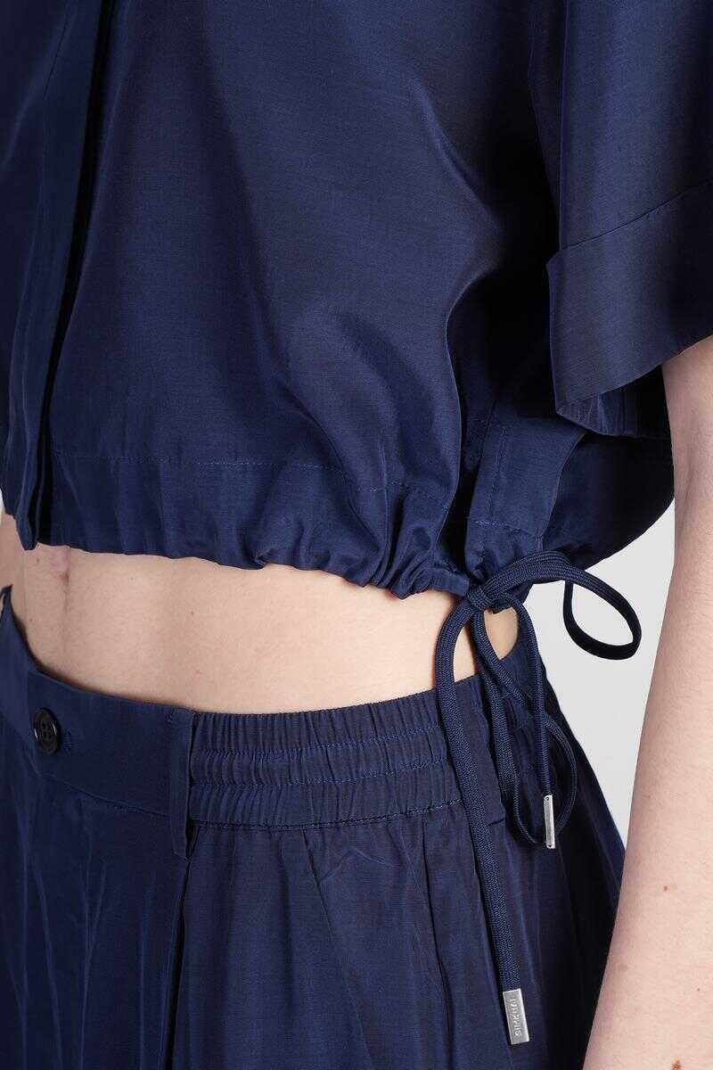 Camasi SIMKHAI Simkhai Ryett Shirt BLUE Femei (BM 17634450) 5