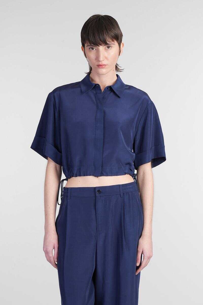 Camasi SIMKHAI Simkhai Ryett Shirt BLUE Femei (BM 17634450) 1
