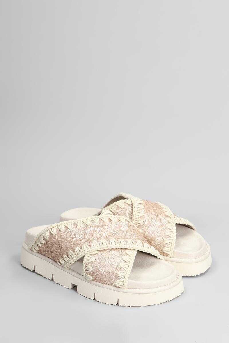 Balerini Mou Mou Crisscross Flats Pink Femei (BM 17634738) 2