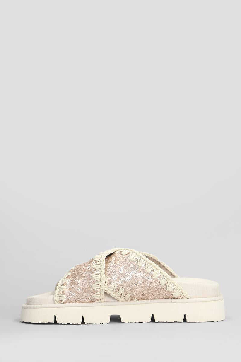 Balerini Mou Mou Crisscross Flats Pink Femei (BM 17634738) 3