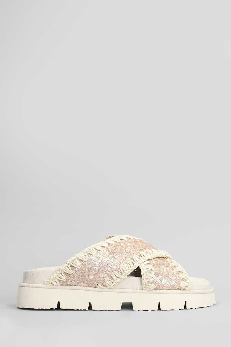 Balerini Mou Mou Crisscross Flats Pink Femei (BM 17634738) 1