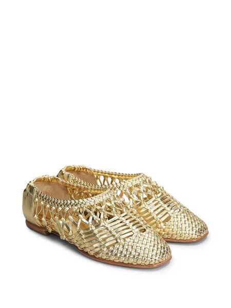 Balerini SIMKHAI Simkhai Eden Ballet Flats GOLD Femei (BM 17634810) 2