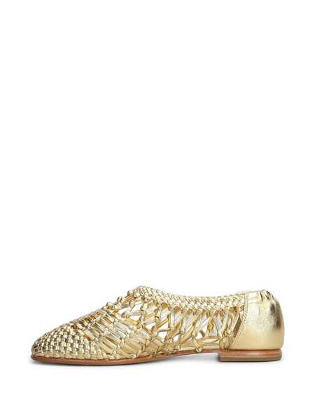 Balerini SIMKHAI Simkhai Eden Ballet Flats GOLD Femei (BM 17634810) 4